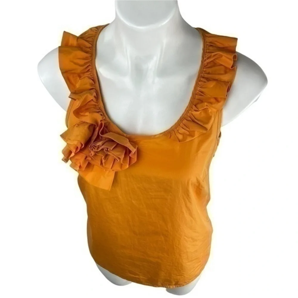 J.Crew Sleeveless Top Women Sz. 2 Orange